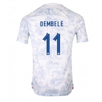 Frankrike Ousmane Dembele #11 Fotballklær Bortedrakt VM 2022 Kortermet